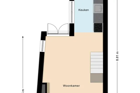 Plattegrond 1 van Stuiverstraat 3