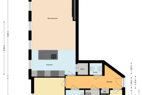 Plattegrond 1 van Bogardeind 26