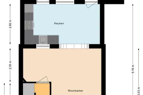 Plattegrond 1 van Lakenstraat 43