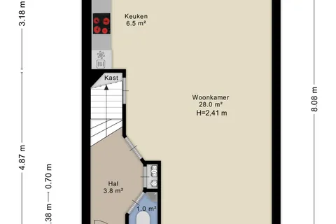 Plattegrond 1 van De Burght 15