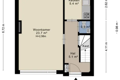 Plattegrond 1 van Wingerd 34