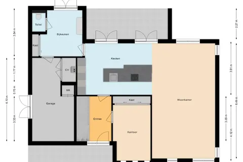 Plattegrond 1 van Trees Kinstraat 23