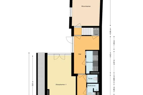 Plattegrond 1 van Teteringenstraat 20