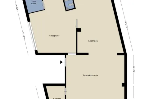 Plattegrond 1 van Nieuwstraat 25
