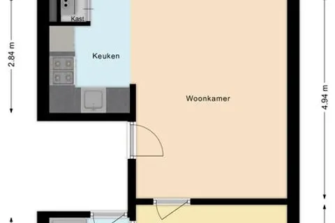 Plattegrond 1 van Willem de Zwijgerstraat 26A