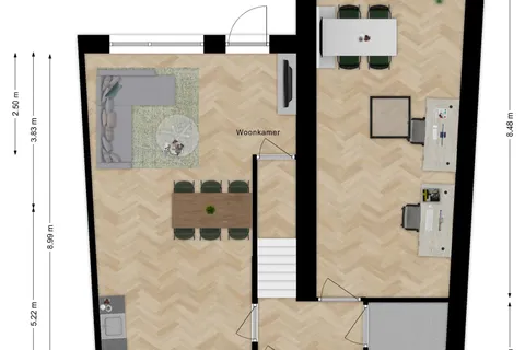 Plattegrond 1 van Rijwoning