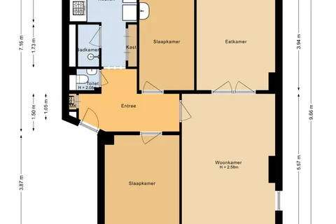 Plattegrond 1 van Boeimeerlaan 60A