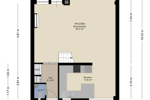 Plattegrond 1 van Hoeksestraat 40