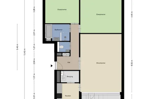 Plattegrond 1 van Beyerd 53