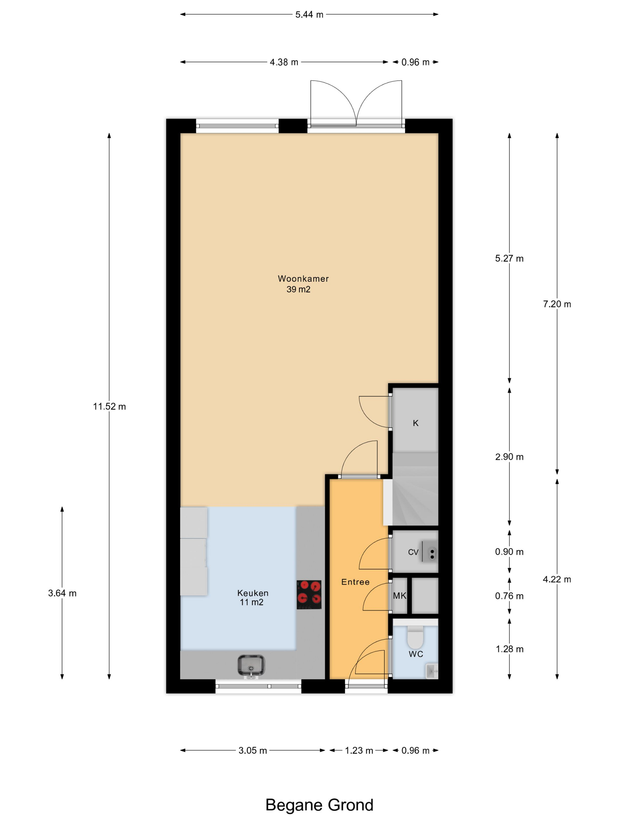 Plattegrond 1 van Lange Campen 92