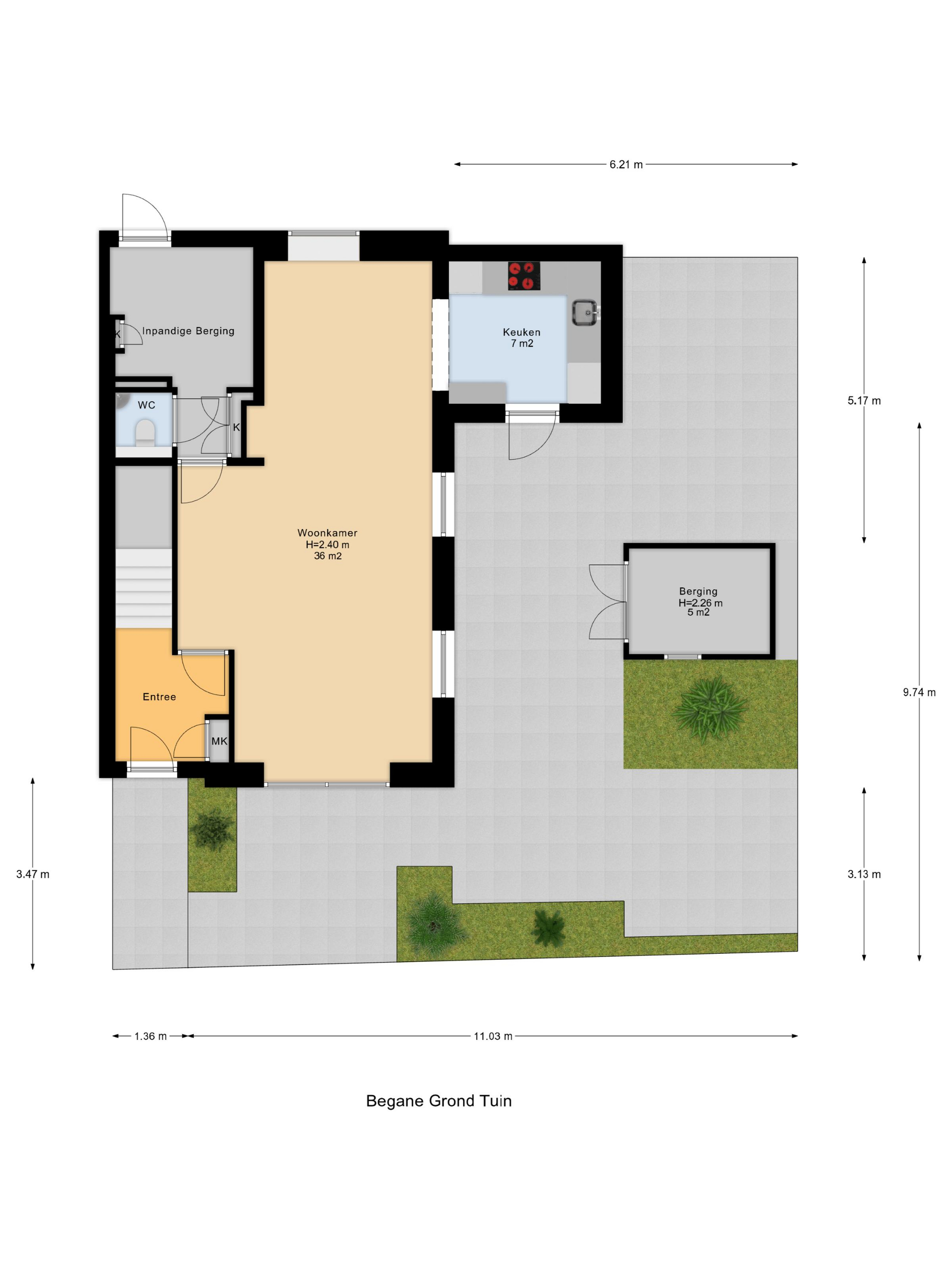 Plattegrond 1 van Koningin Julianastraat 28