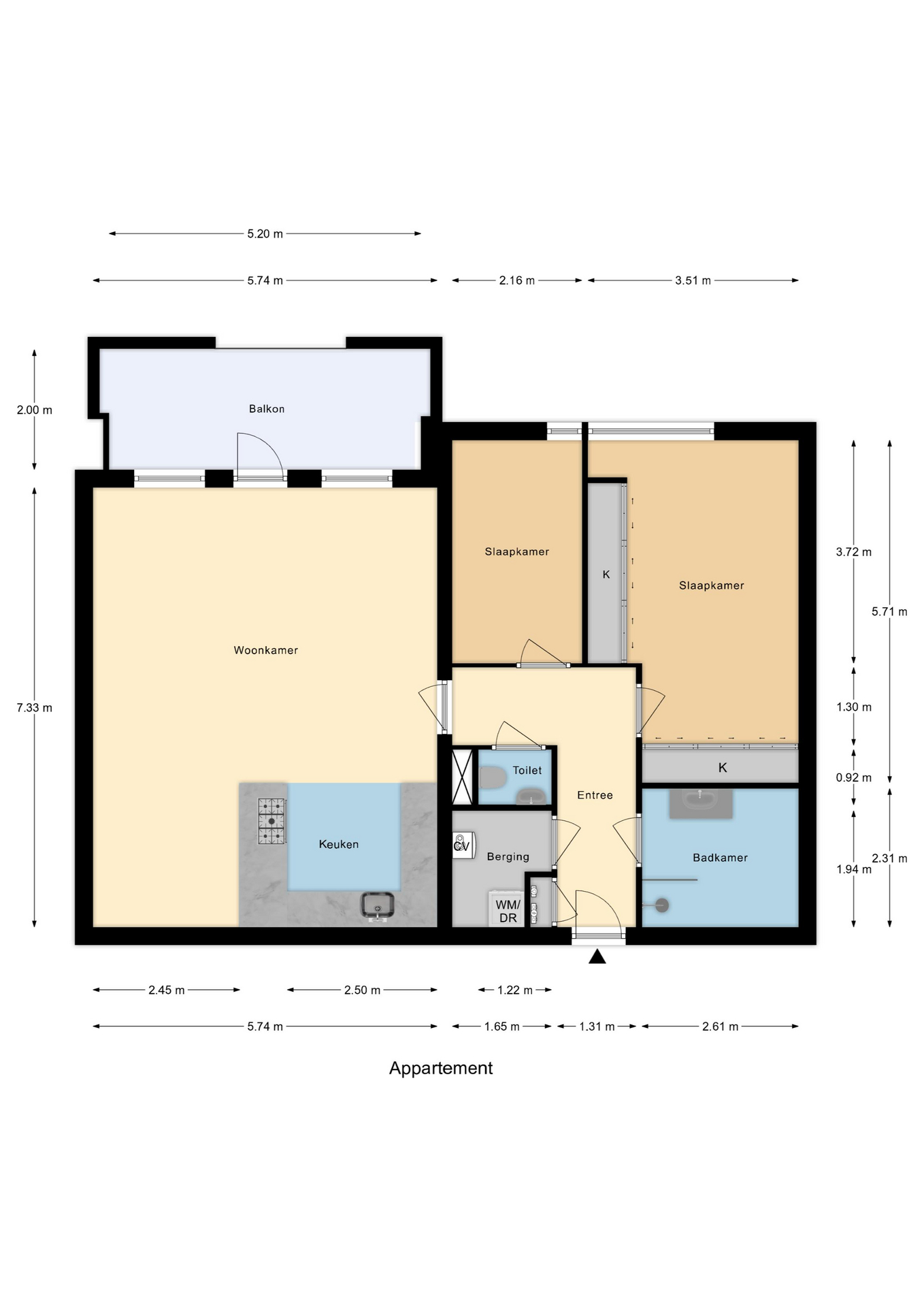 Plattegrond 1 van Elisabethhof 14