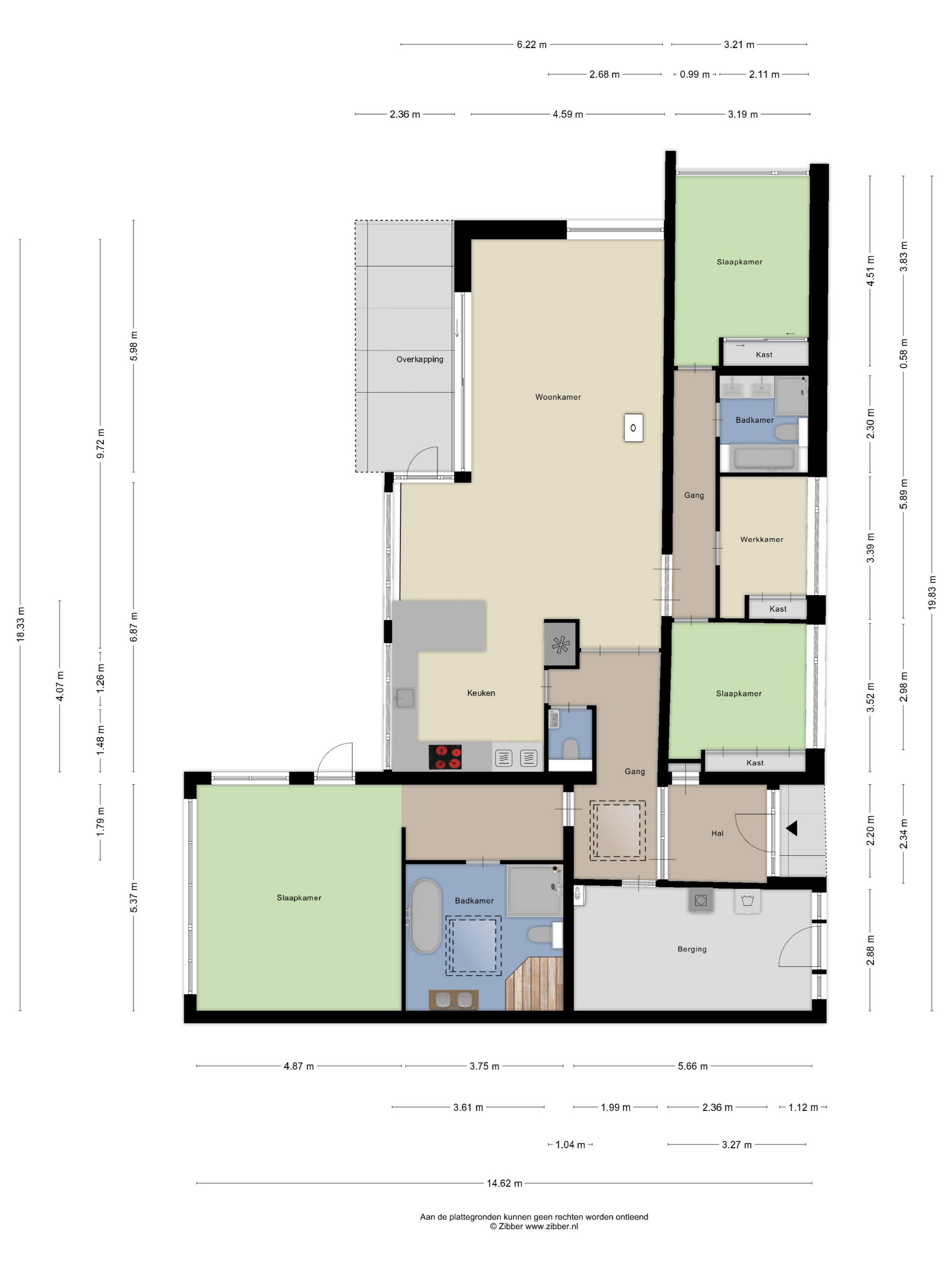 Plattegrond 1 van Elzenhof 28