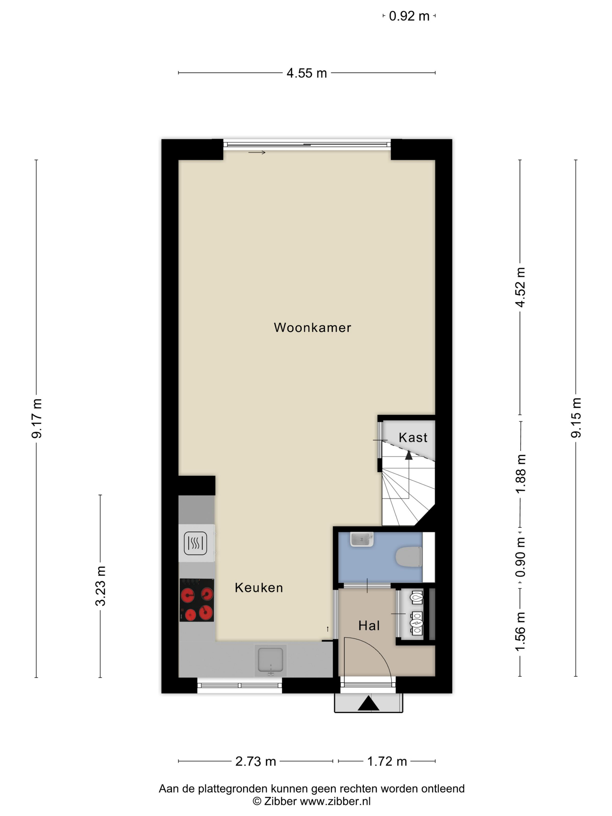 Plattegrond 1 van Rubensdreef 5