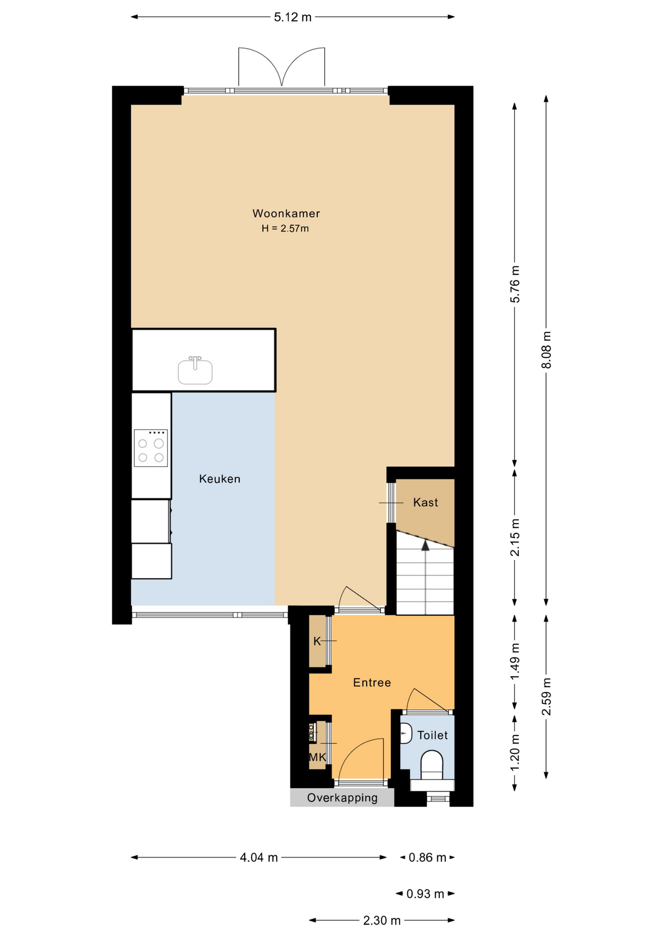 Plattegrond 1 van Rode Paard 28