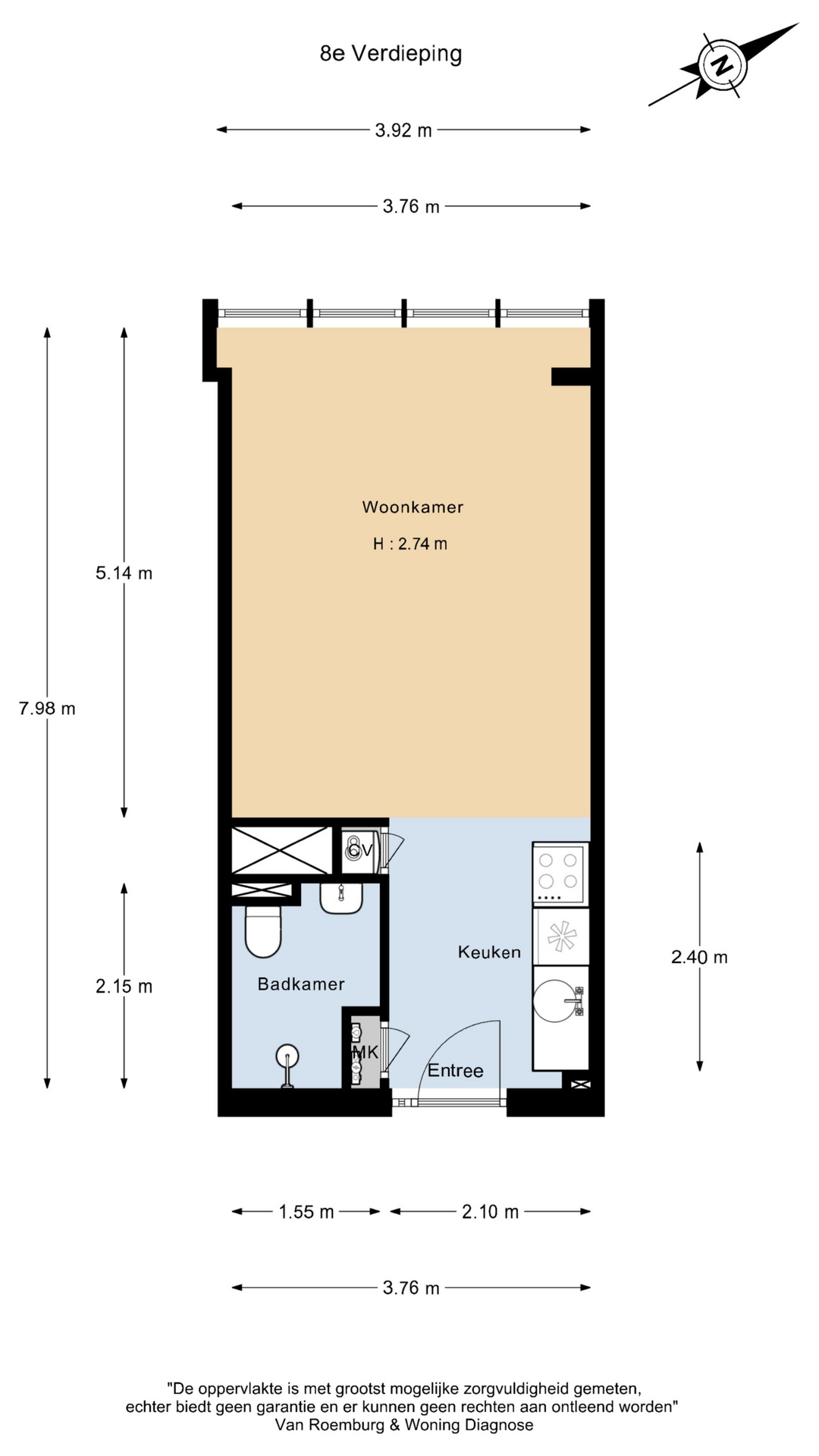 Floor plan 1 of Bos en Lommerplantsoen 99M