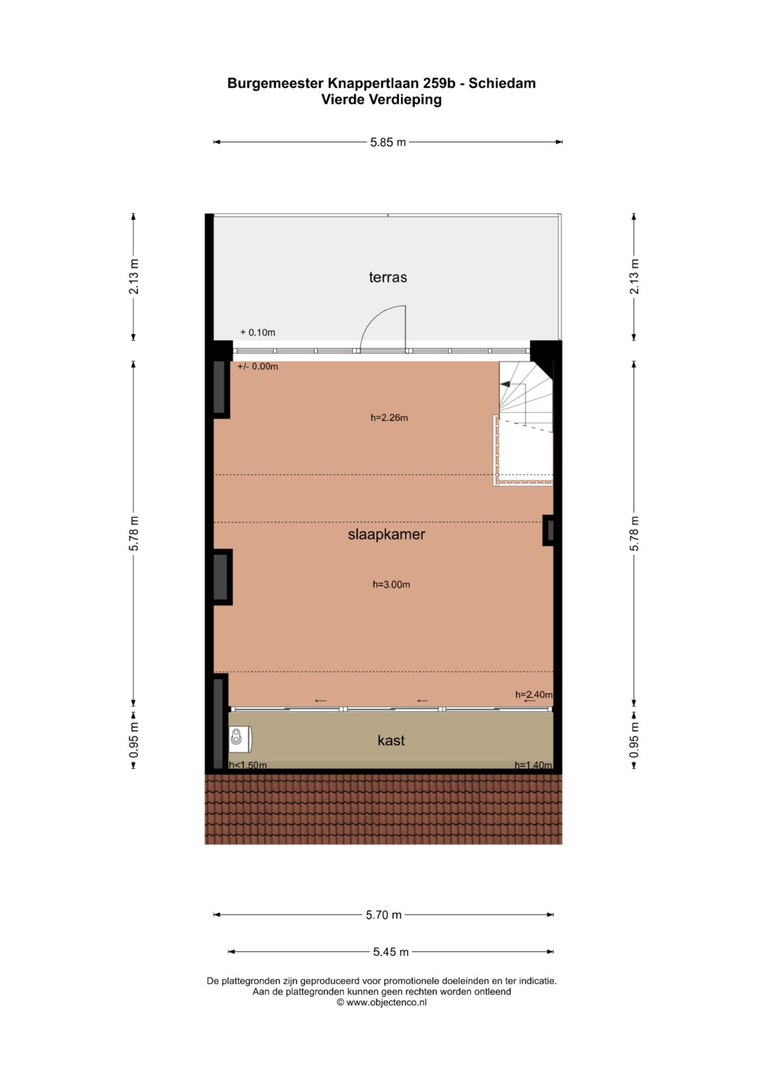 Plattegrond 1 van Burgemeester Knappertlaan 259B