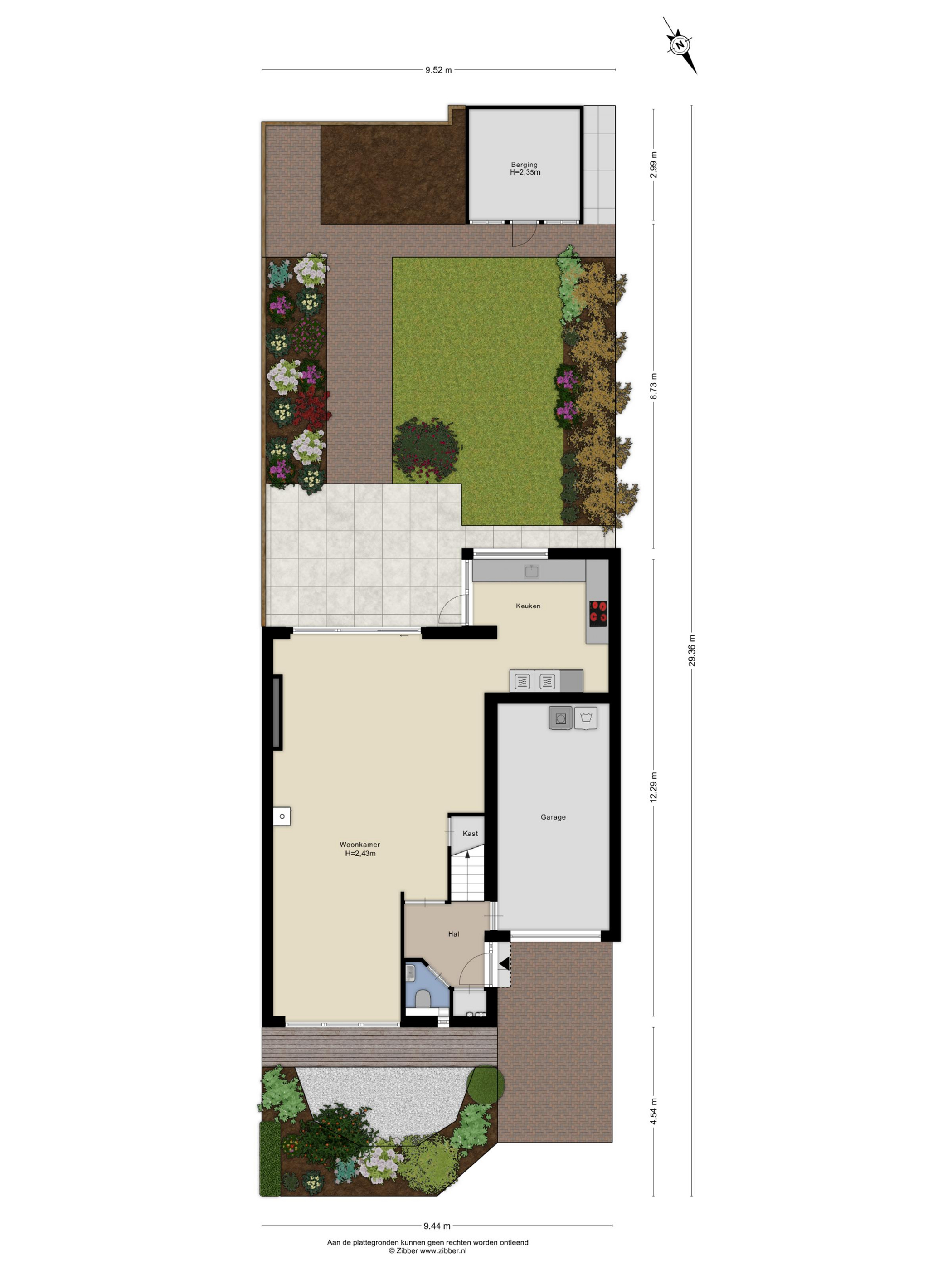 Plattegrond 1 van Ooievaar 7