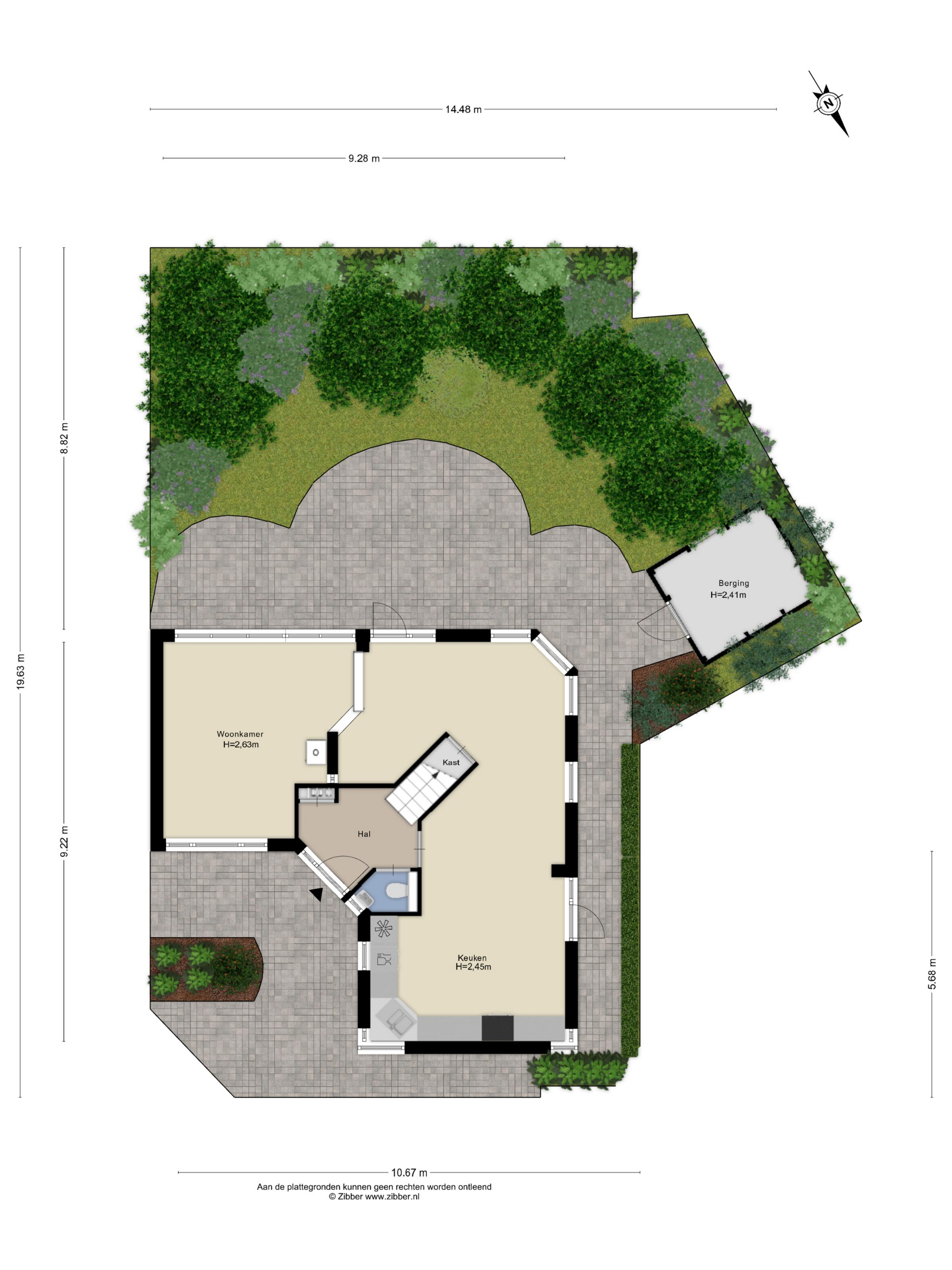 Plattegrond 1 van Achterhuis 15