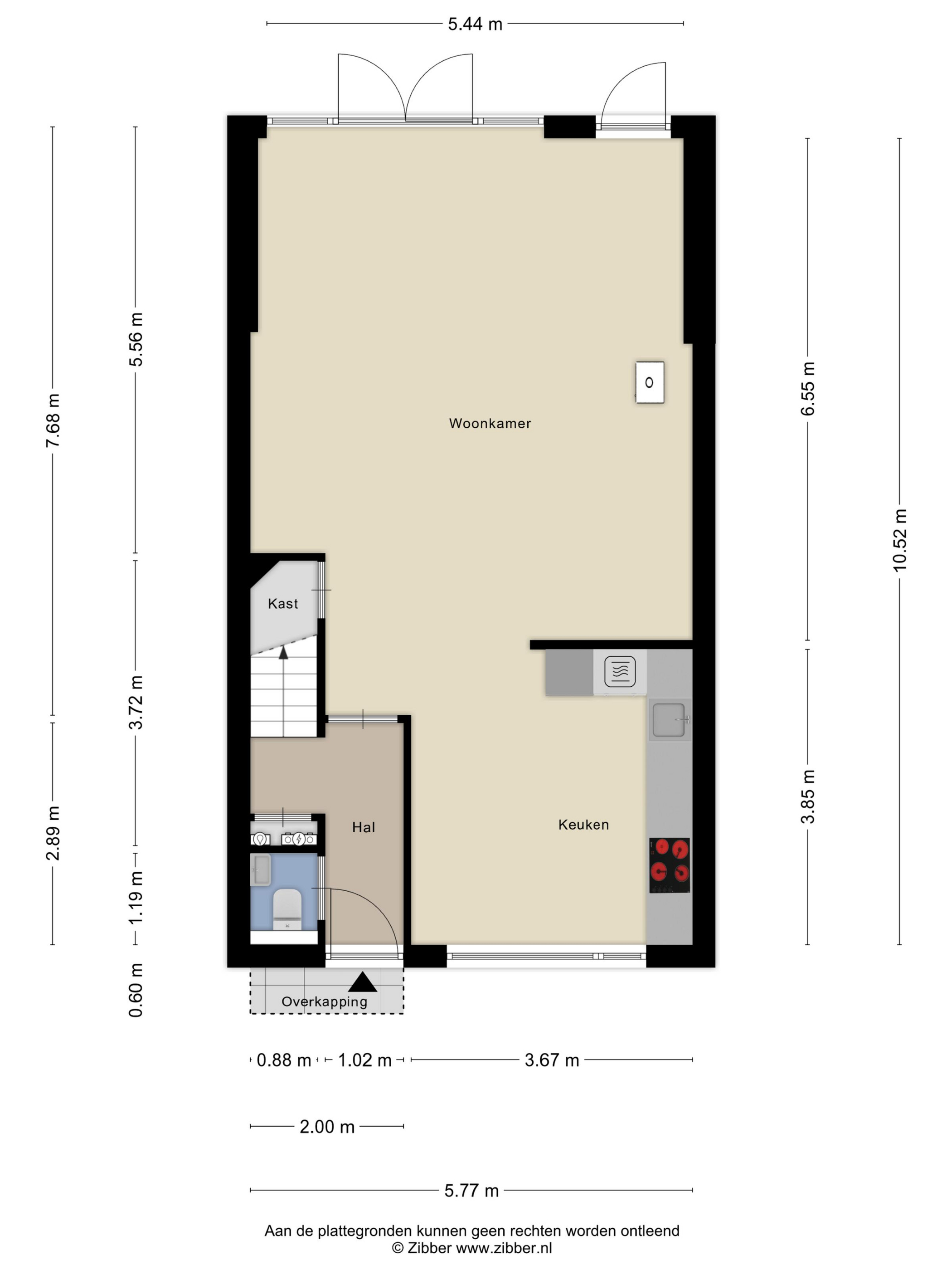 Plattegrond 1 van Componistensingel 49